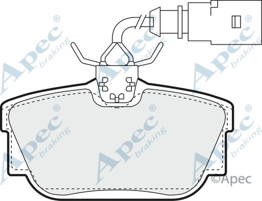 APEC BRAKING Комплект тормозных колодок, дисковый тормоз PAD1215